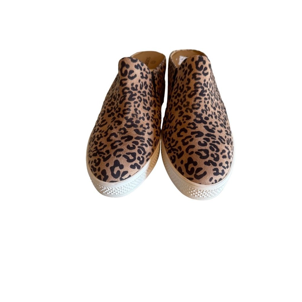NWOB Susina Cheetah Print Brown Black Mule Platform Wedge Size 9